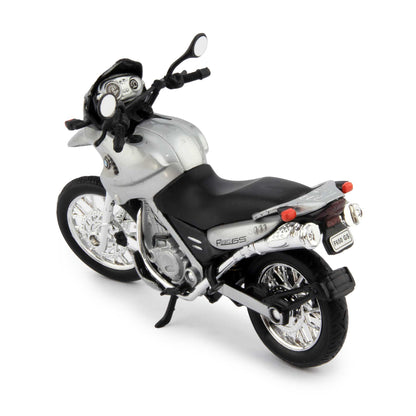 BMW F650 GS silver - 1:18 Scale Diecast Model Motorcycle-Welly-Diecast Model Centre