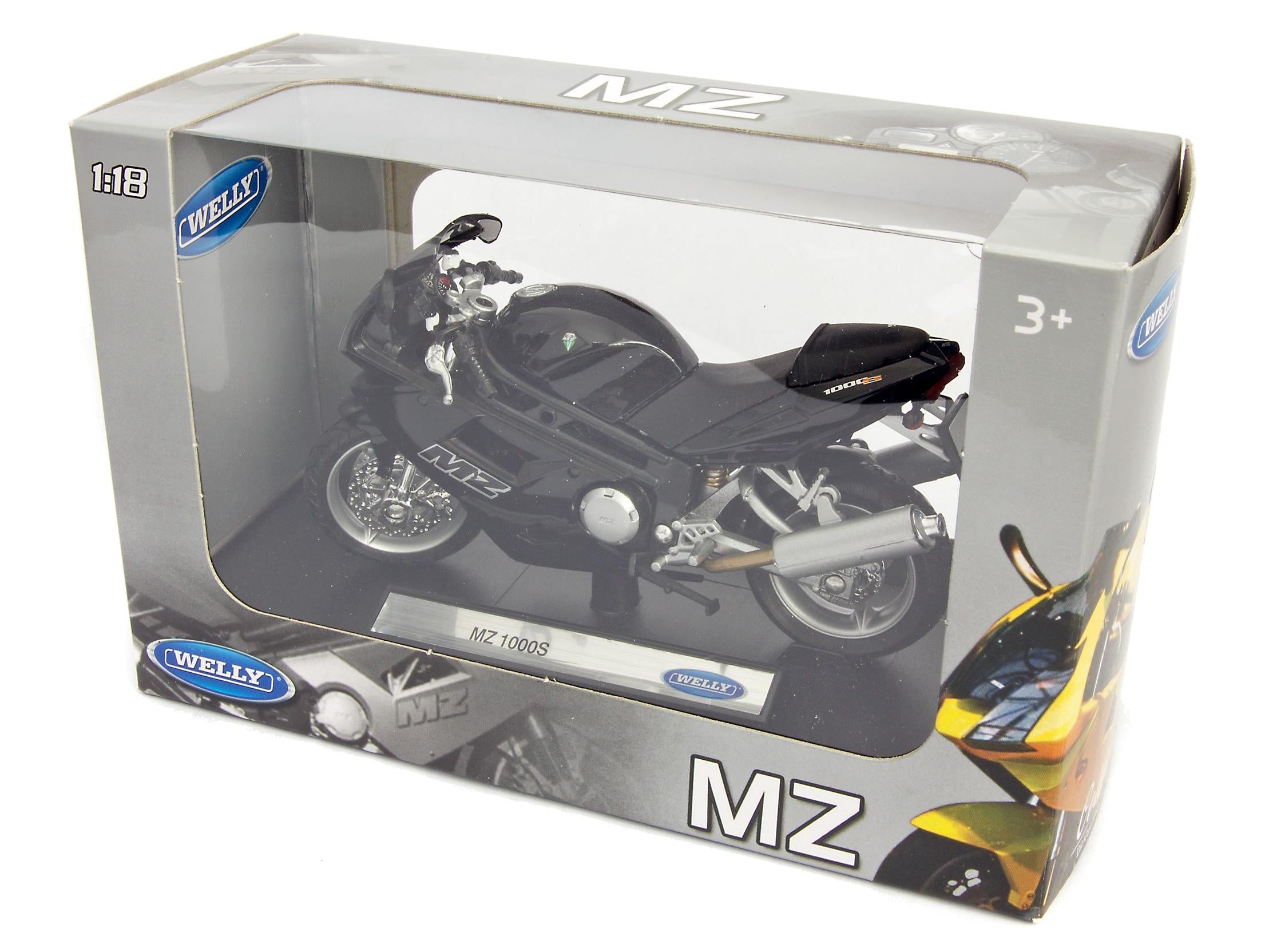 MZ 1000S black - 1:18 Scale Diecast Model Motorcycle-Welly-Diecast Model Centre