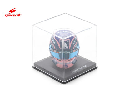Casque Alexander Albon 2025 Williams Racing Réplique Spark à l'échelle 1/5