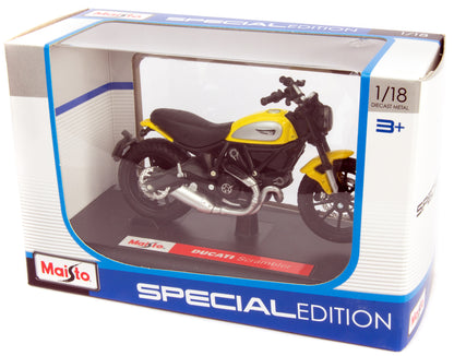 Ducati Scrambler Yellow 1:18 Scale Maisto Diecast Model