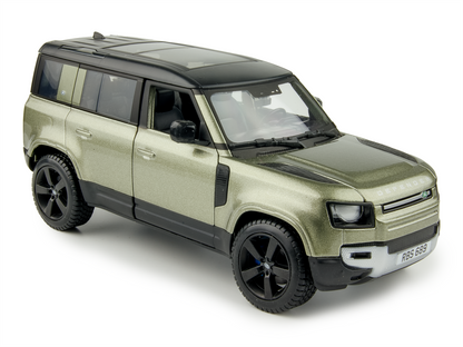 Land Rover Defender 110 green - 1:24 Scale Model Car