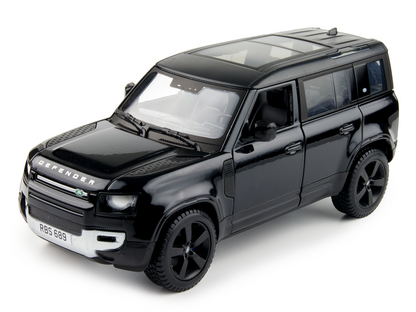 Land Rover Defender 110 black - 1:24 Scale Model Car