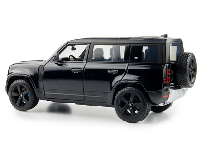 Land Rover Defender 110 black - 1:24 Scale Model Car