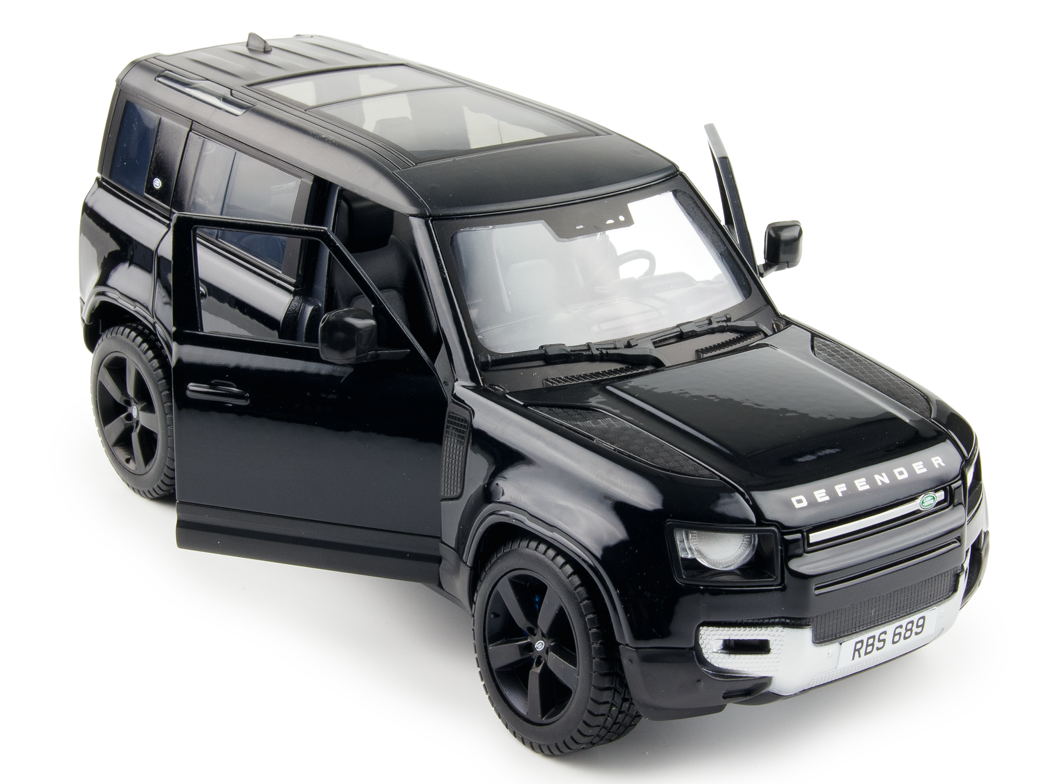 Land Rover Defender 110 black - 1:24 Scale Diecast Model Car