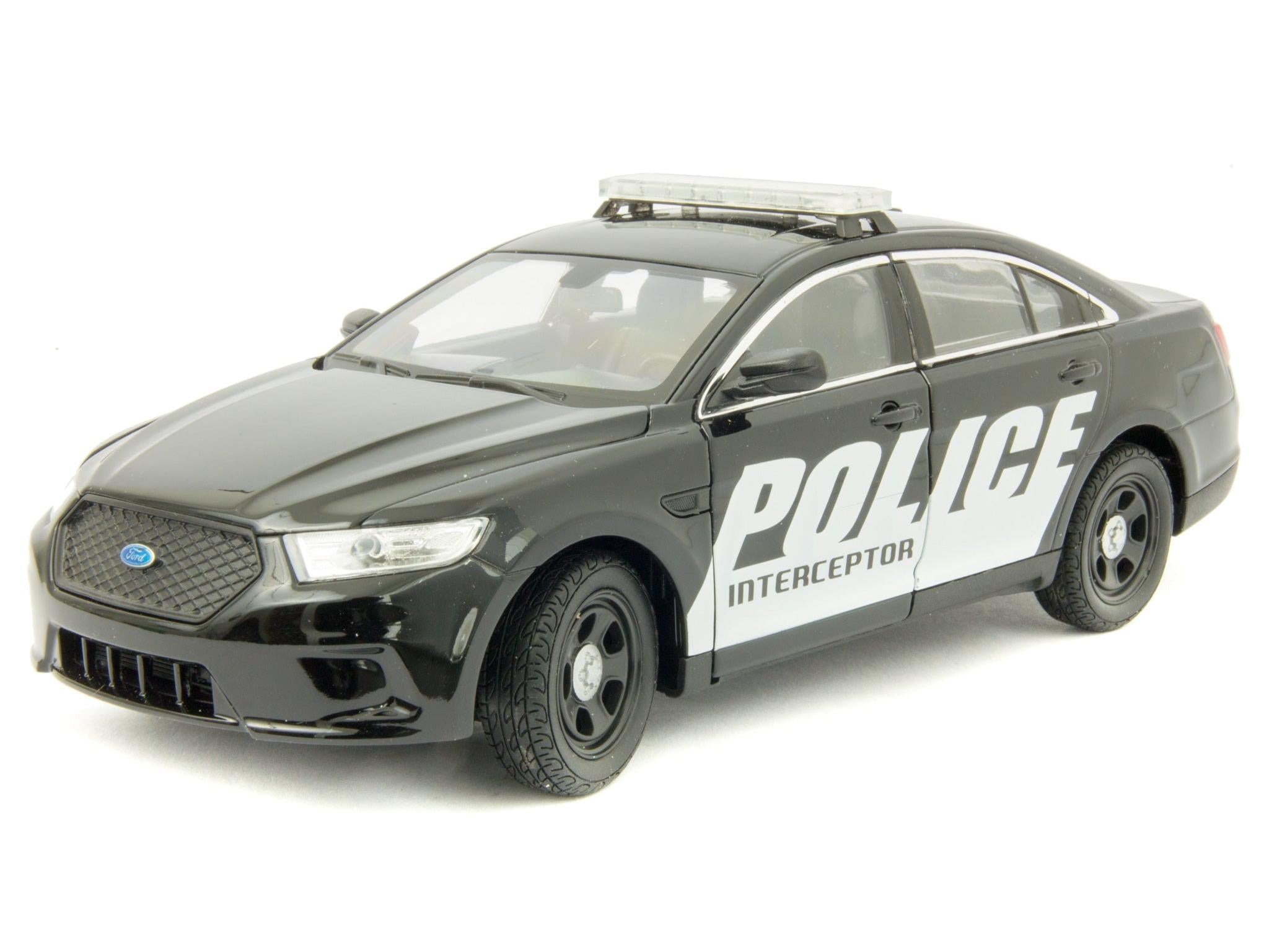 Ford Interceptor Police Black Car 1:24 Scale Welly Diecast Model