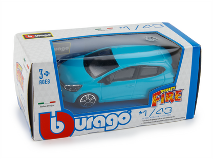 Renault Clio 2013 blue - 1:43 Scale Toy Car