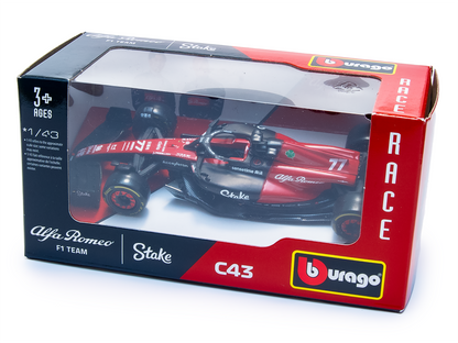 Alfa Romeo F1 Team Stake C43 #77 F1 2023 Valtteri Bottas - 1:43 Scale Model Car