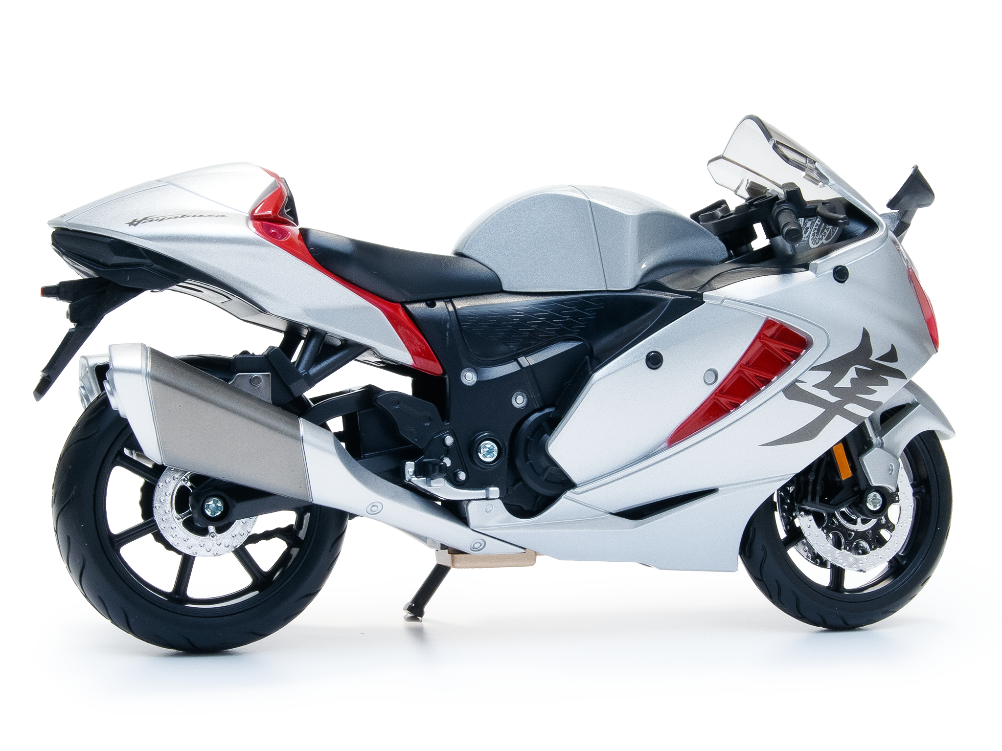 Suzuki Hayabusa 2021 silver - 1:12 Scale Diecast Model Motorcycle