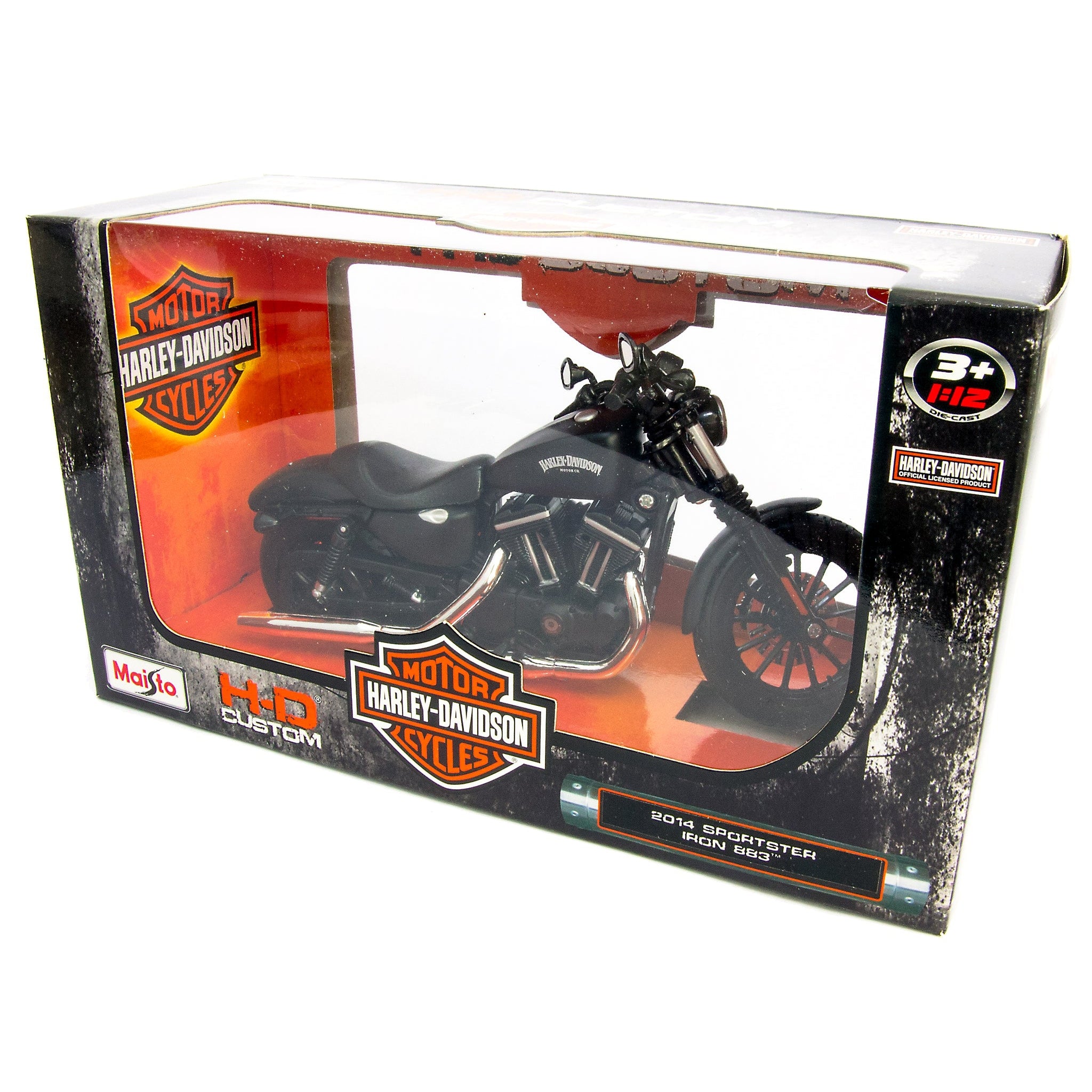 Harley-Davidson Sportster Iron 883 2014 black - 1:12 Scale Diecast Model Motorcycle