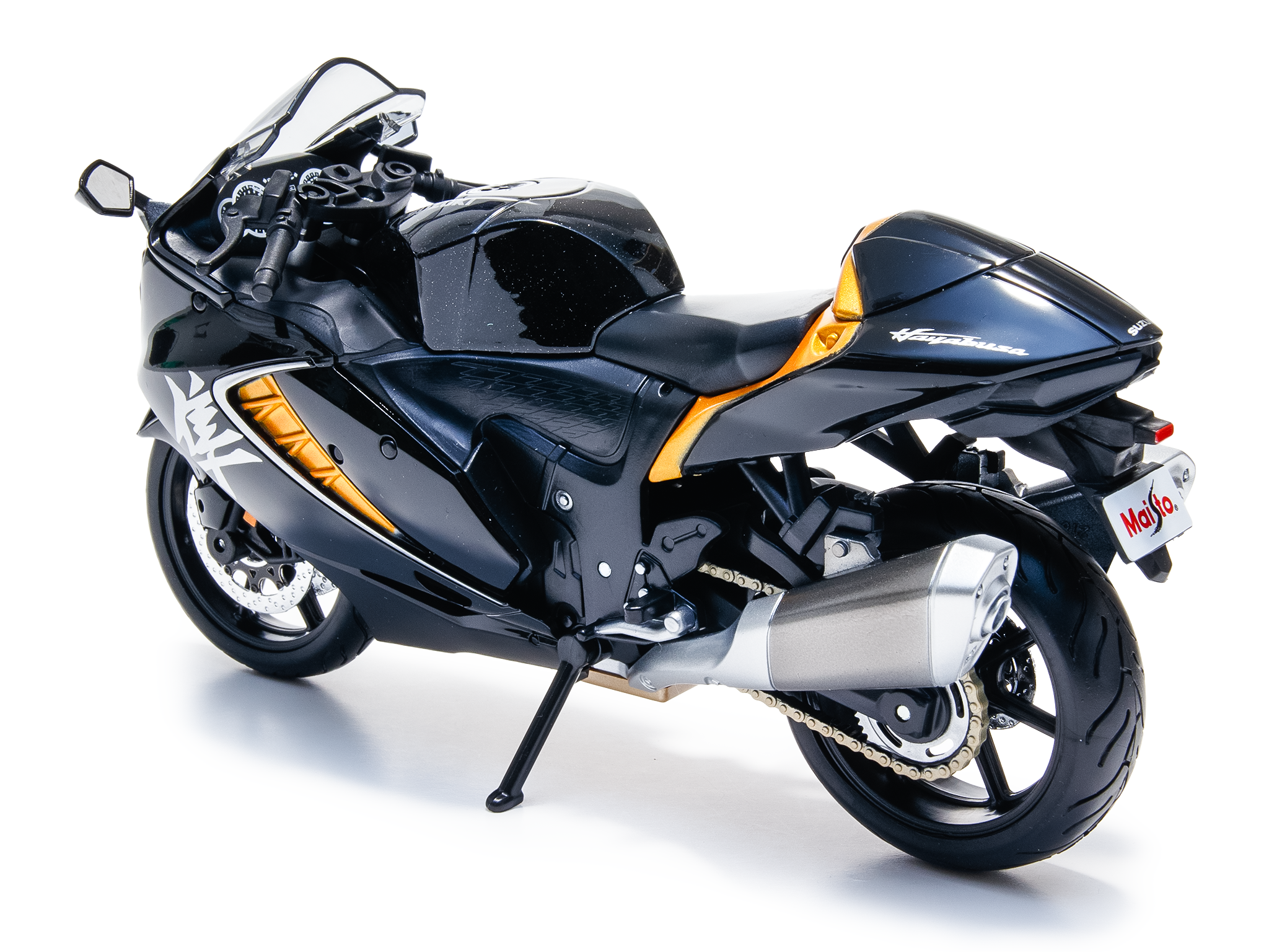 Suzuki Hayabusa 2022 black/orange - 1:12 Scale Motorbike Model