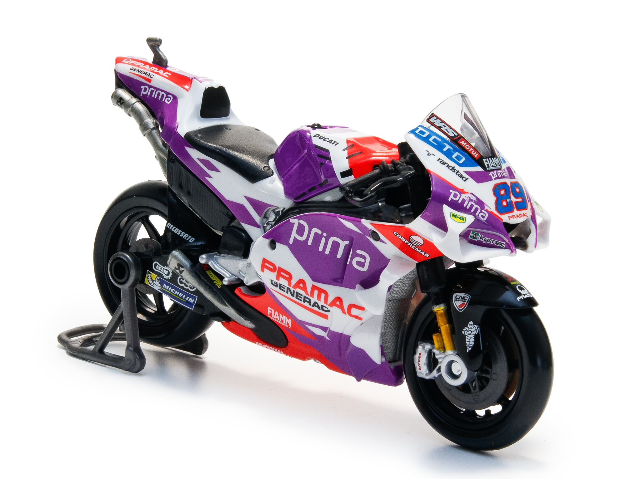 Ducati Desmosedici GP22 Pramac #89 MotoGP 2022 Jorge Martin - 1:18 Scale Diecast Model Motorcycle