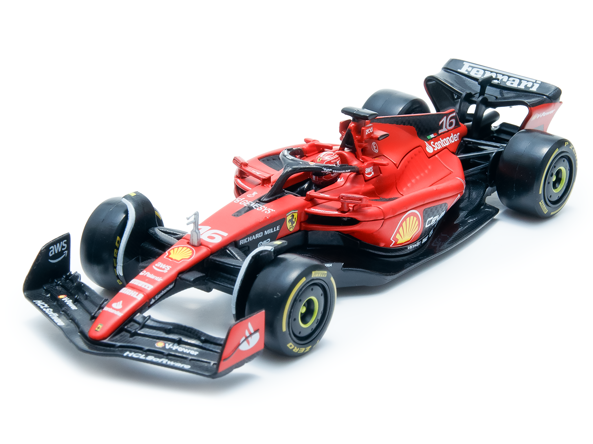 Ferrari SF-23 #16 F1 2023 Charles Leclerc - 1:43 Scale Diecast Model Car (w/Driver)