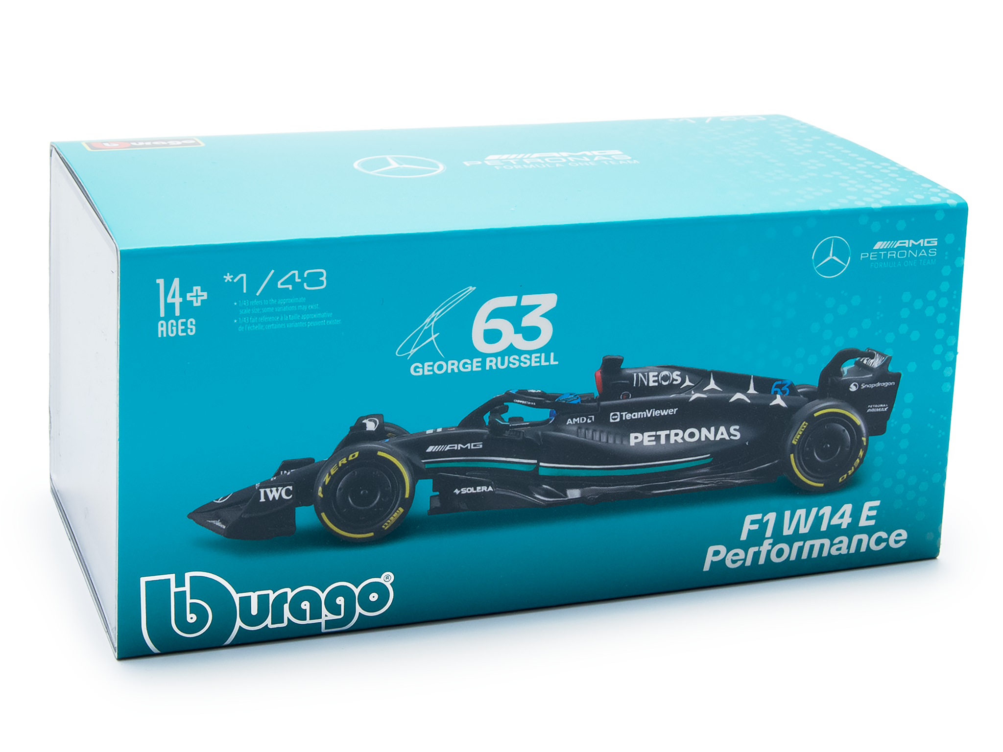Mercedes-AMG F1 W14 E Performance #63 F1 2023 George Russell - 1:43 Scale (w/Driver)