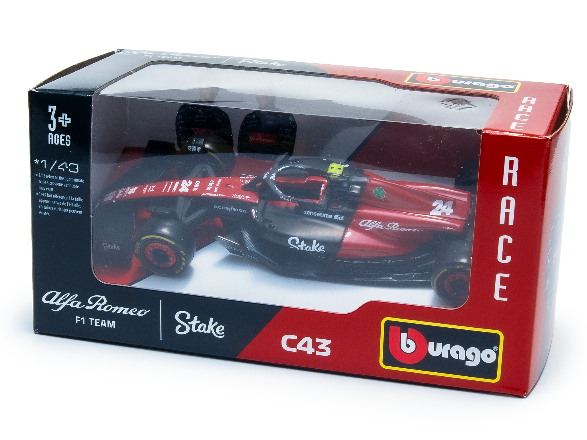 Alfa Romeo F1 Team Stake C43 #24 F1 2023 Guanyu - 1:43 Scale Model Car