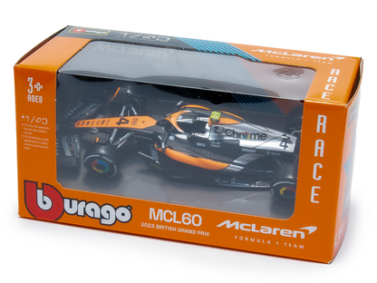 McLaren F1 Team MCL60 #4 F1 British GP 2023 Lando Norris - 1:43 Scale  Model Car