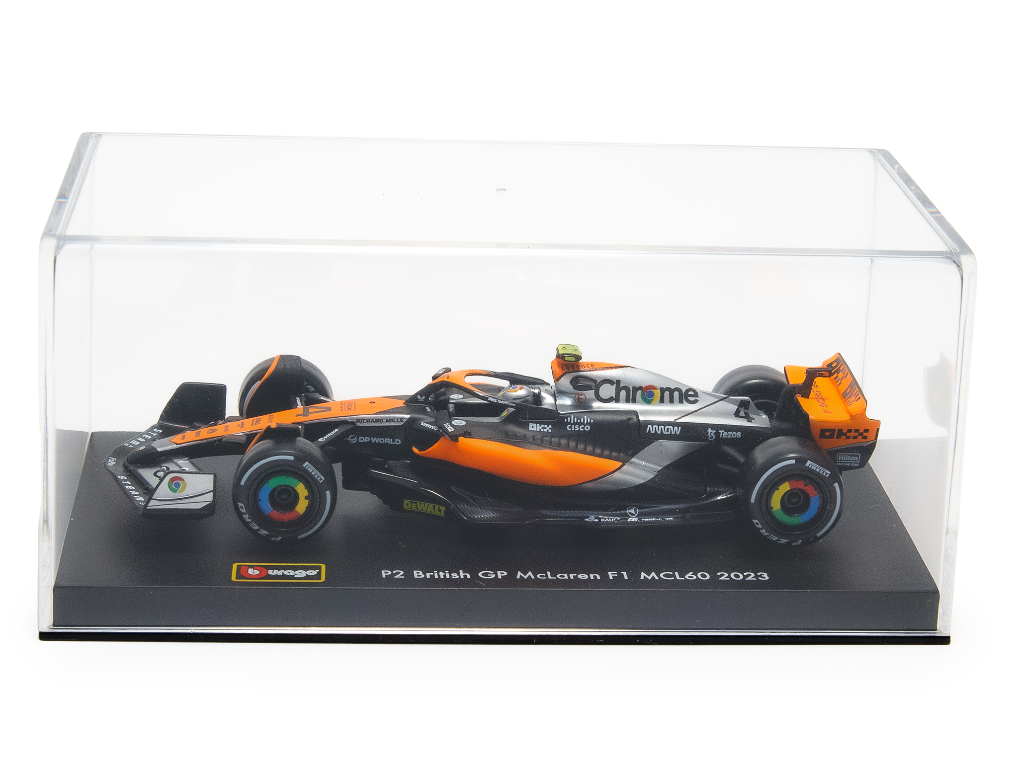 McLaren F1 Team MCL60 #4 F1 British GP 2023 Lando Norris - 1:43 Scale Diecast Model Car (w/Driver)