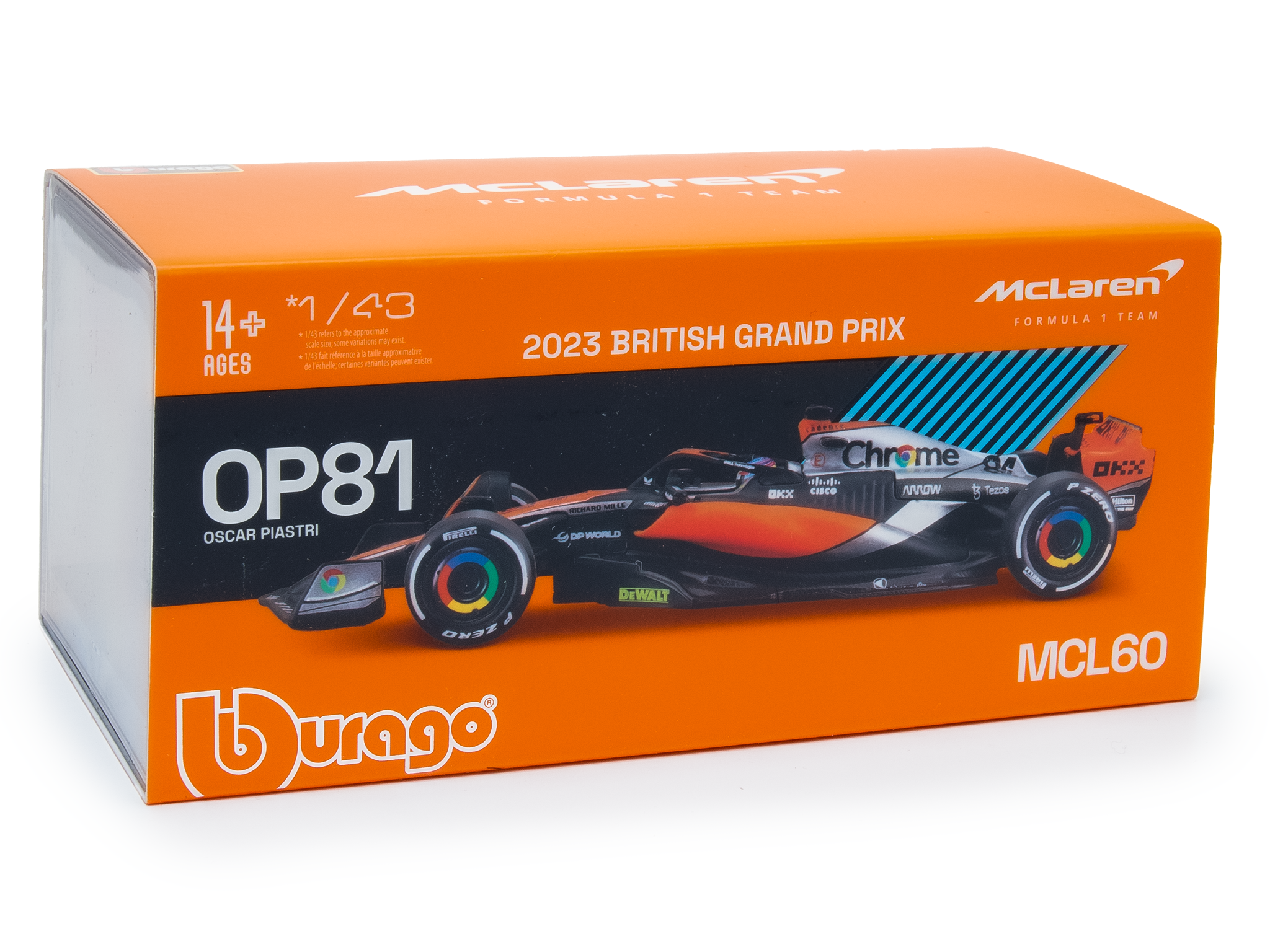 McLaren F1 Team MCL60 #81 F1 2023 Oscar Piastri - 1:43 Scale  Model Car(w/Driver)