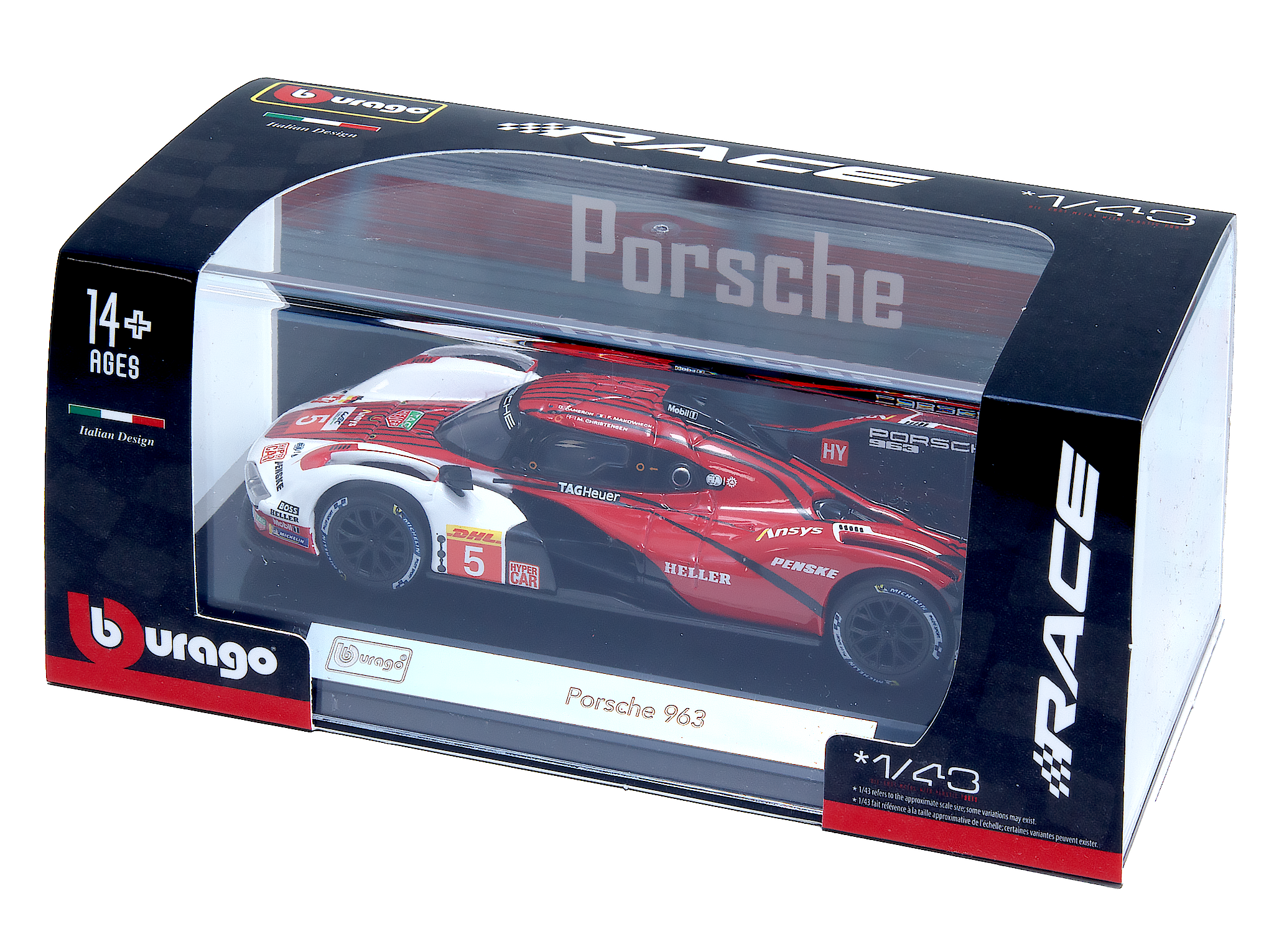 Porsche 963 #5 Le Mans 24 Hours 2023 1:43 Bburago Diecast Model Car