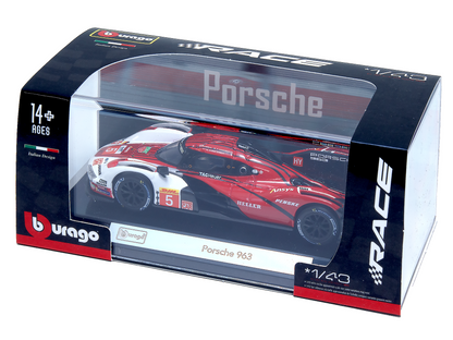 Porsche 963 #5 Le Mans 24 Hours 2023 1:43 Bburago Diecast Model Car