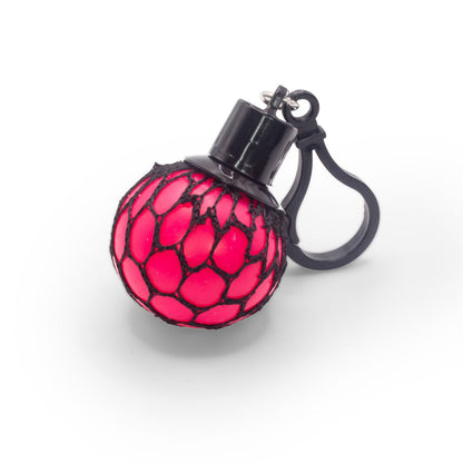 Meshball Keychain Black and Neon