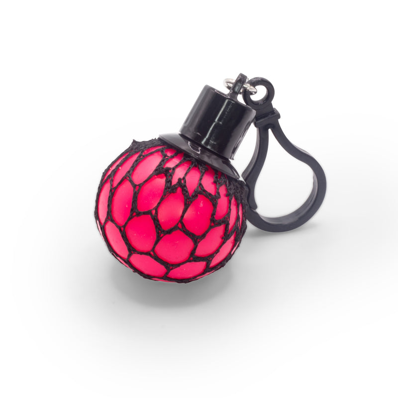 Meshball Keychain Black and Neon