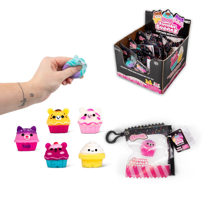 Scrunchems Squishy Buddies Cupcake Keyring