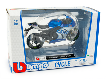 Suzuki GSX-R1000R 2021 blue - 1:18 Scale Motorbike Model