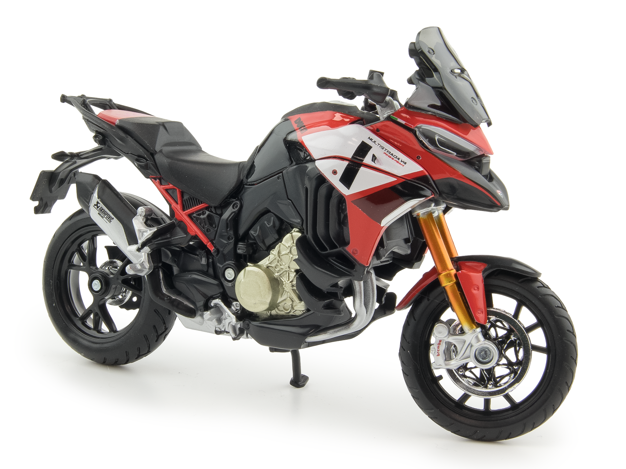 Ducati Multistrada V4 Pikes Peak Red 1:18 Scale Bburago Diecast Model Motorcycle