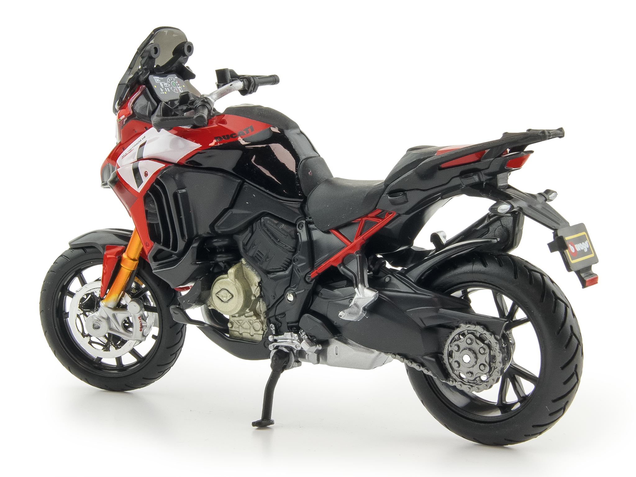 Ducati Multistrada V4 Pikes Peak Red 1:18 Scale Bburago Diecast Model Motorcycle