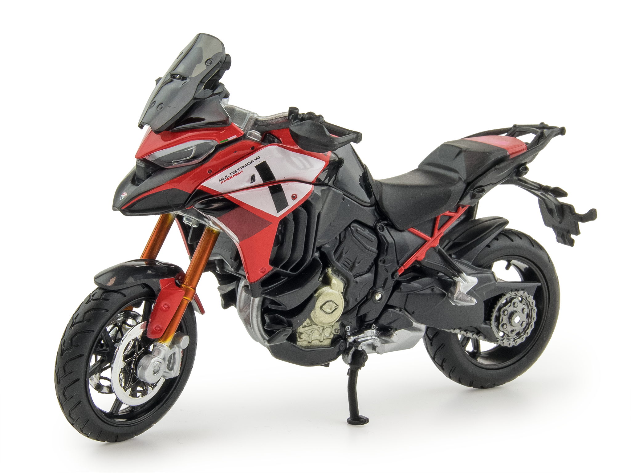 Ducati Multistrada V4 Pikes Peak Red 1:18 Scale Bburago Diecast Model Motorcycle