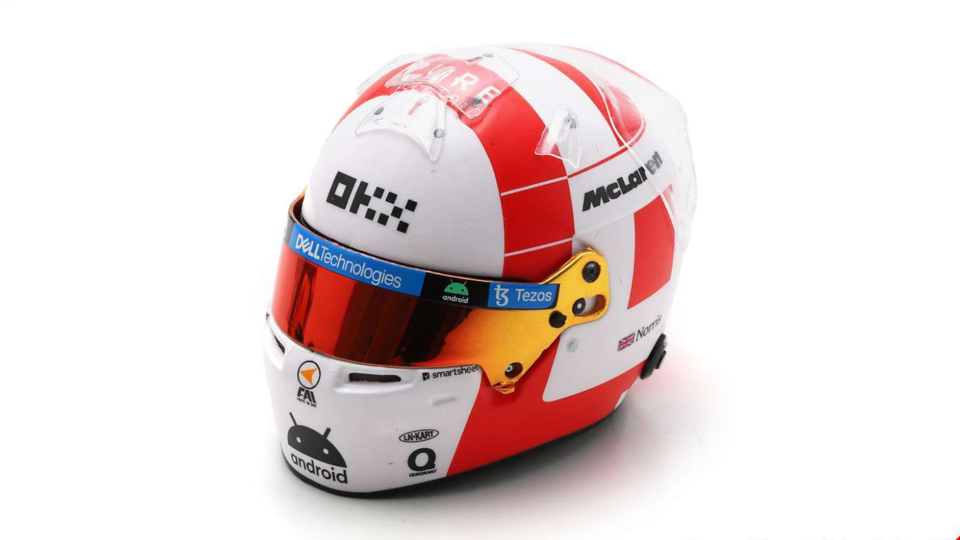 Lando Norris McLaren F1 Monaco GP 2023 Helmet - 1:5 Scale