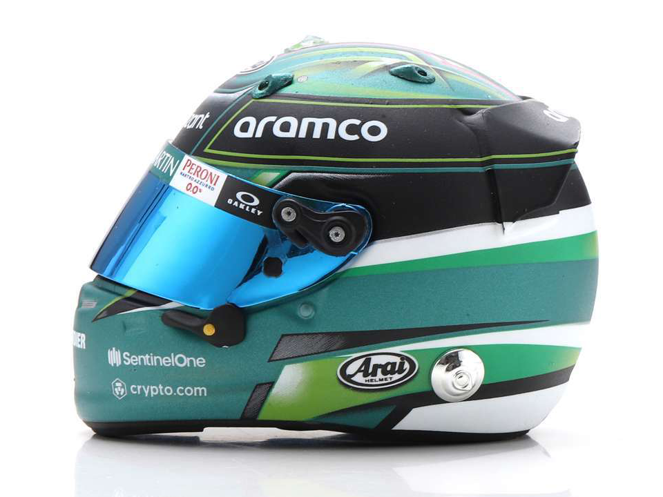 Jessica Hawkins Aston Martin Aramco Cognizant F1 Test Debut 2023 - 1:5 Scale Replica Helmet