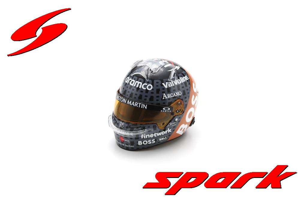 Fernando Alonso F1 British GP 2024 Helmet 1:5 Scale Spark Resin Replica