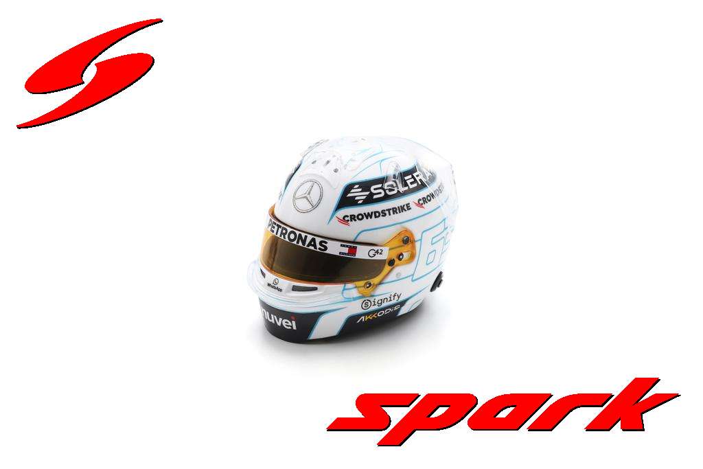 George Russell Qatar F1 GP 2024 Helmet 1:5 Scale Spark Resin Replica