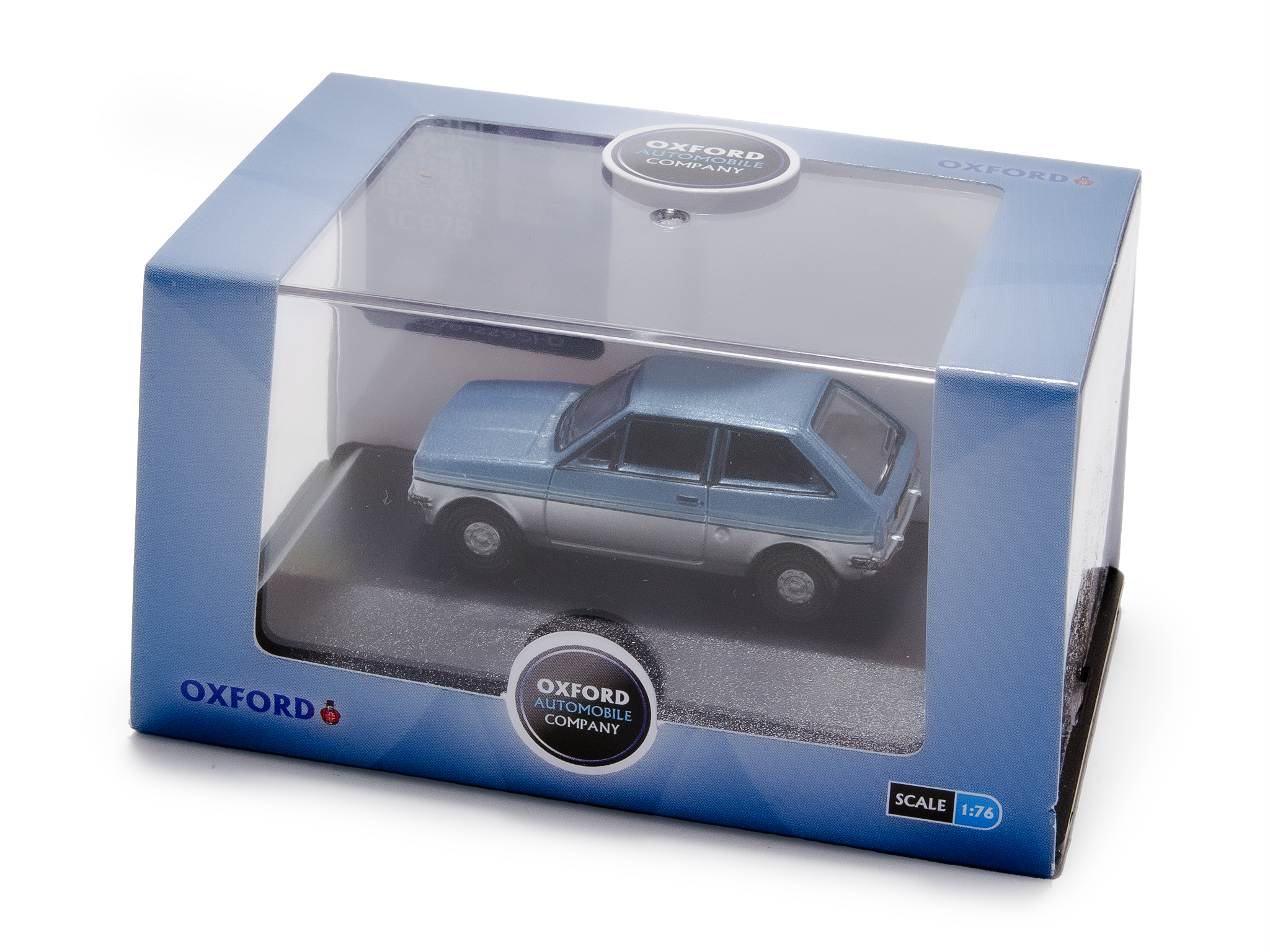 Ford Fiesta Mk1 Titan Blue/Strato Silver - 1:76 Scale