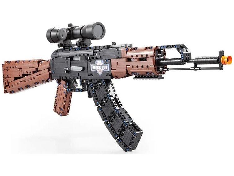 AK-47 Assault Rifle Brick Model Gun (738 pcs) Cada Kit