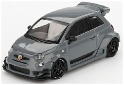Abarth 595 LB-Works X Abas Works Grey LHD (Blister Packaging) 1:64 Scale MINI GT Diecast Model-MINI GT-Diecast Model Centre