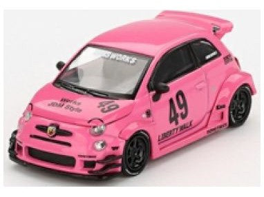 Abarth 595 LB-Works X Abas Works pink - 1:64 Scale Model Car-MINI GT-Diecast Model Centre