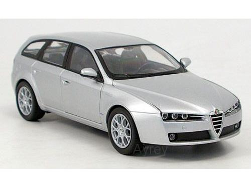 Alfa Romeo 159 Sportwagon 2007 Silver 1:24 Scale Welly Diecast Model-Welly-Diecast Model Centre