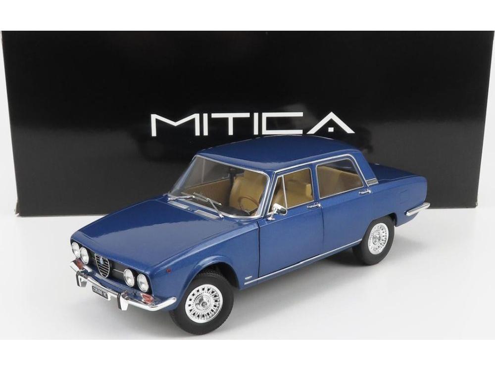 Alfa Romeo 2000 Berlina 1971 Cerchi Millerighe Wheels Blue Pervinca Metallic 1:18 Scale Diecast Model Car – Mitica-Mitica-Diecast Model Centre