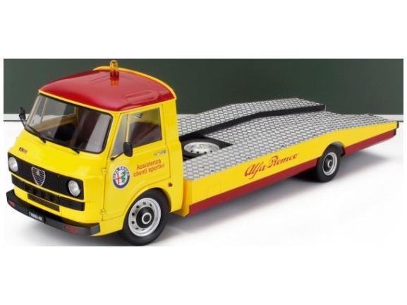 Alfa Romeo A12 (F12) Carro Attrezzi Second Serie 1977 Tow Truck Red/Yellow 1:18 Scale Diecast Model – Mitica-Mitica-Diecast Model Centre