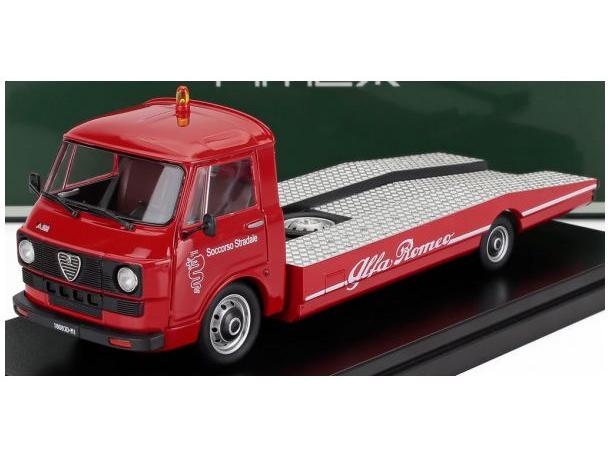Alfa Romeo A12 (F12) Red/Black Carro Attrezzi Seconda Serie 1977 Tow Truck 1977 1:43 Scale Diecast Model – Mitica-Mitica-Diecast Model Centre