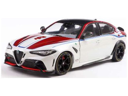 Alfa Romeo Giulia GTA-M 2023 Bianco I Rosso White - 1:18 Scale Model Car-Solido-Diecast Model Centre