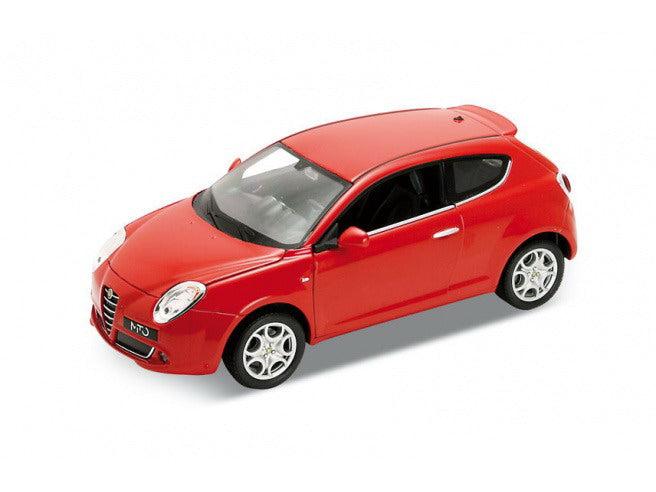 Alfa Romeo Mito Metallic Red 1:24 Scale Welly Diecast Model-Welly-Diecast Model Centre