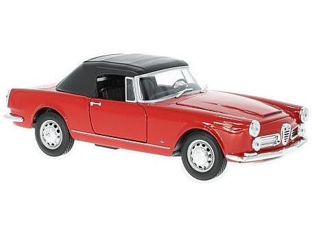 Alfa Romeo Spider 2600 1960 Red 1:24 Scale Diecast Car – Welly-Welly-Diecast Model Centre