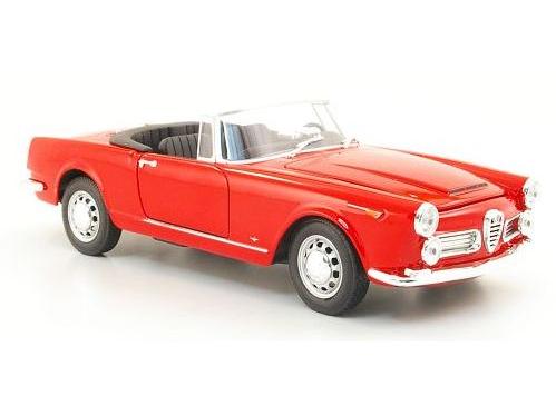 Alfa Romeo Spider 2600 Cabrio 1960 Red 1:24 Scale Welly Diecast Model-Welly-Diecast Model Centre