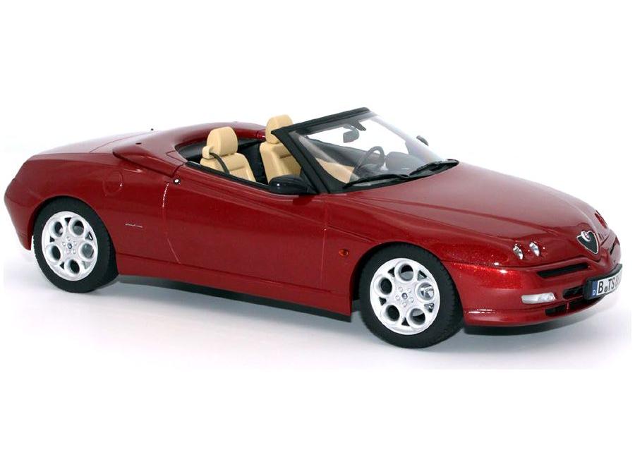 Alfa Romeo Spider Proteo Red Metallic 1999 1:18 Scale Norev Diecast Model Car-Norev-Diecast Model Centre