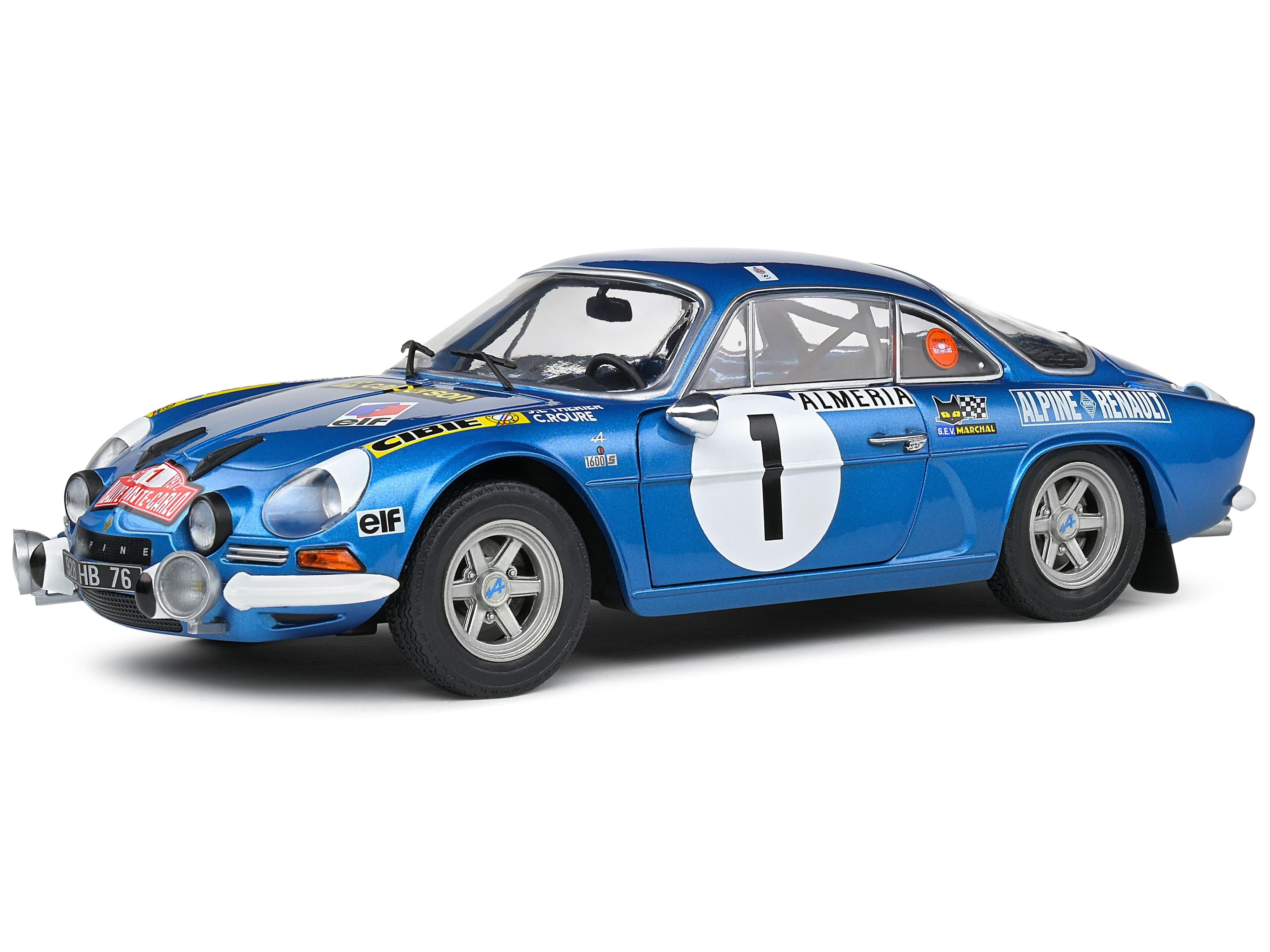 Alpine A110 1600S Blue #1 Therier/Roure Rallye Monte Carlo 1972 1:18 Scale Solido Diecast Model Car-Solido-Diecast Model Centre