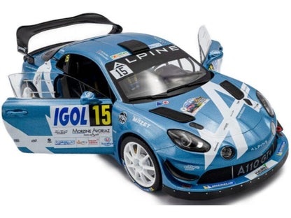 Alpine A110 RGT+ #15 R.Astier/D.Giraudet Rallye Du Mont Blanc 2024 1:18 Scale Solido Diecast Model-Solido-Diecast Model Centre
