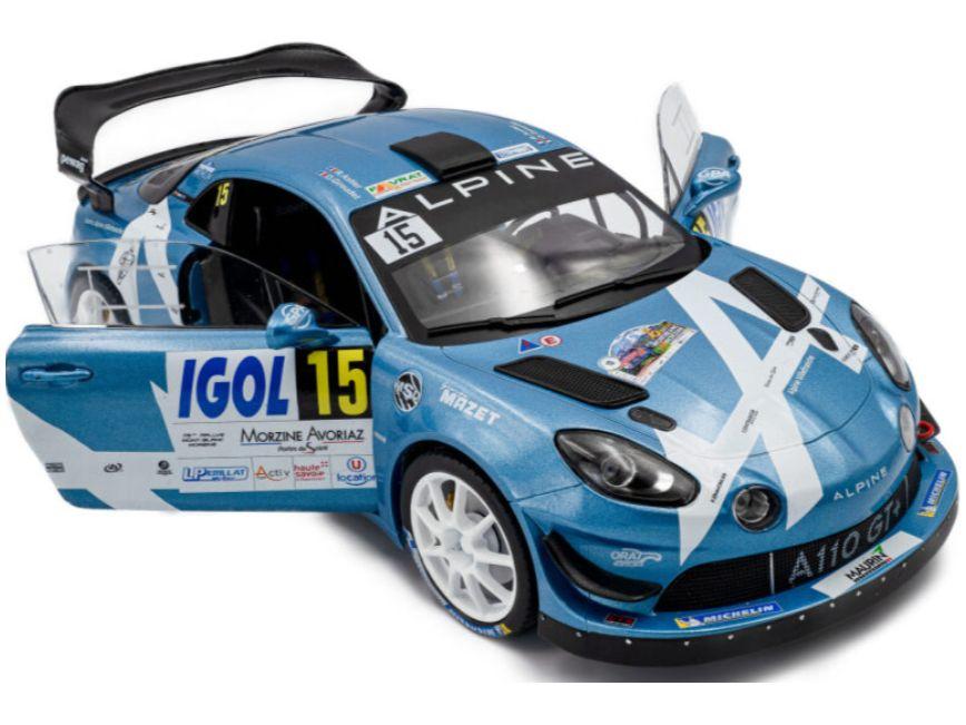 Alpine A110 RGT+ #15 R.Astier/D.Giraudet Rallye Du Mont Blanc 2024 1:18 Scale Solido Diecast Model-Solido-Diecast Model Centre